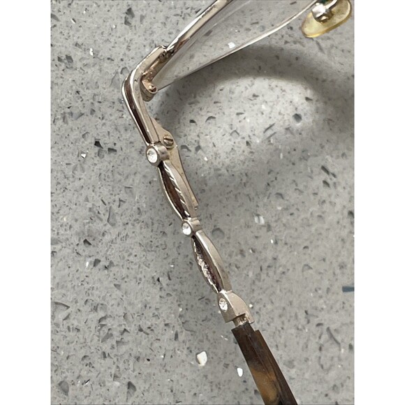 Joan Collins 9731 Gold Brown Eyeglasses FRAMES ONLY 52-16-135 oval full rim - Picture 13 of 16